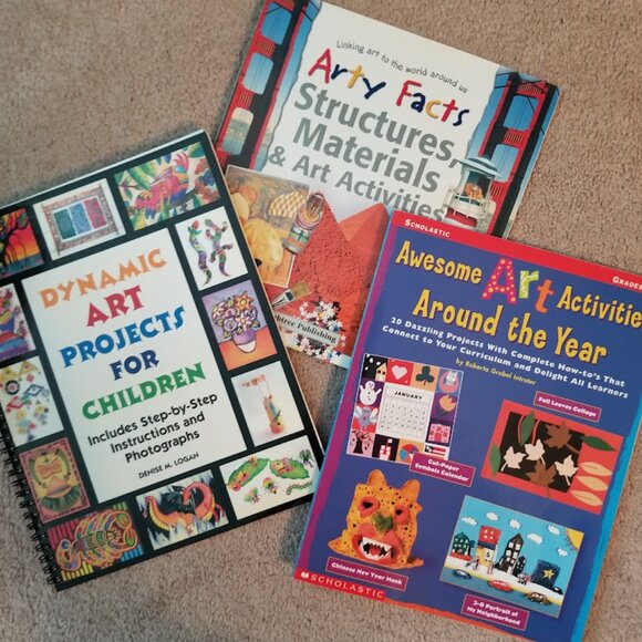 Art Activity Book Lot of 3 Books, Art Projects, Educational Workbooks for Home - Picture 1 of 7
